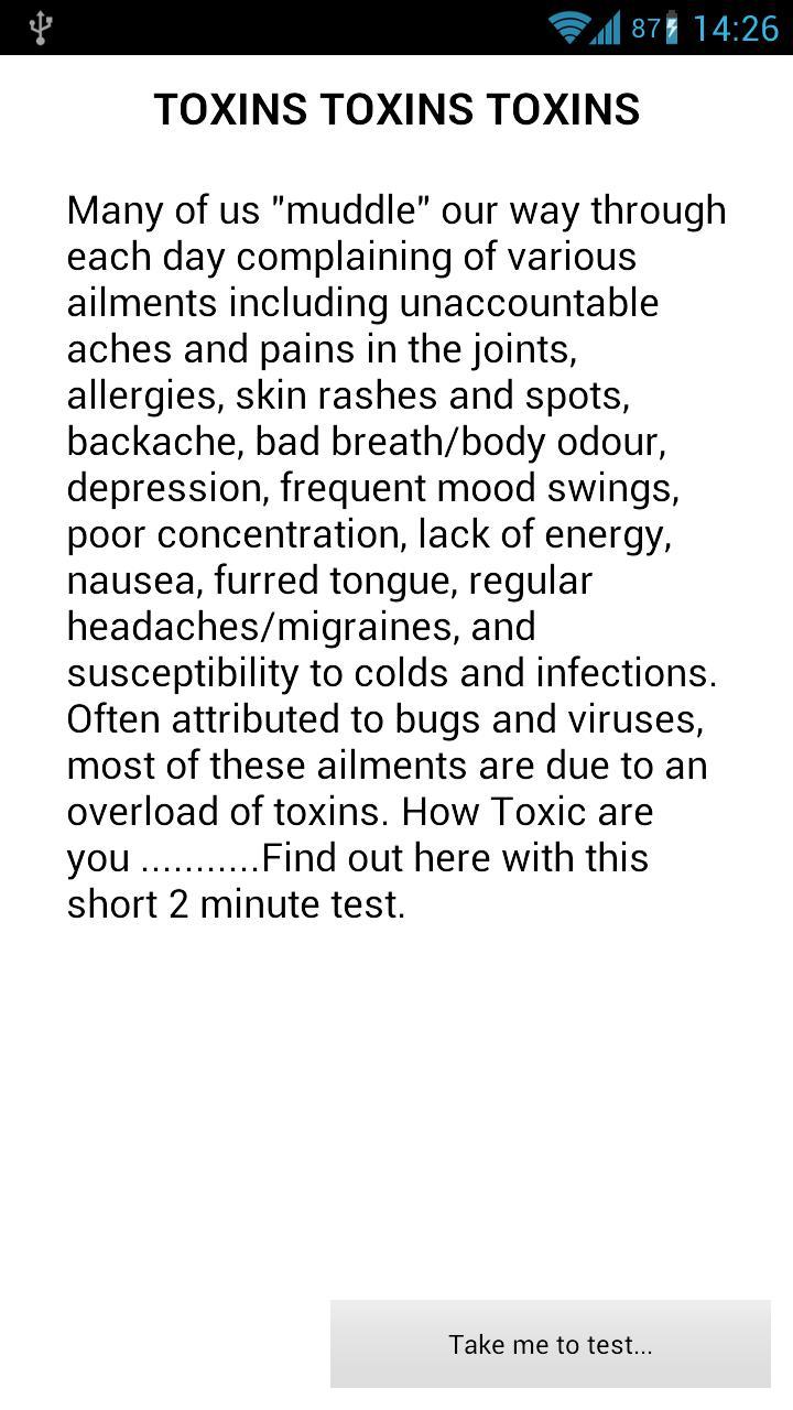 My Toxin Level