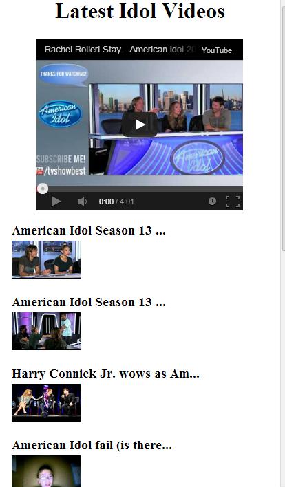 Latest Idol Videos