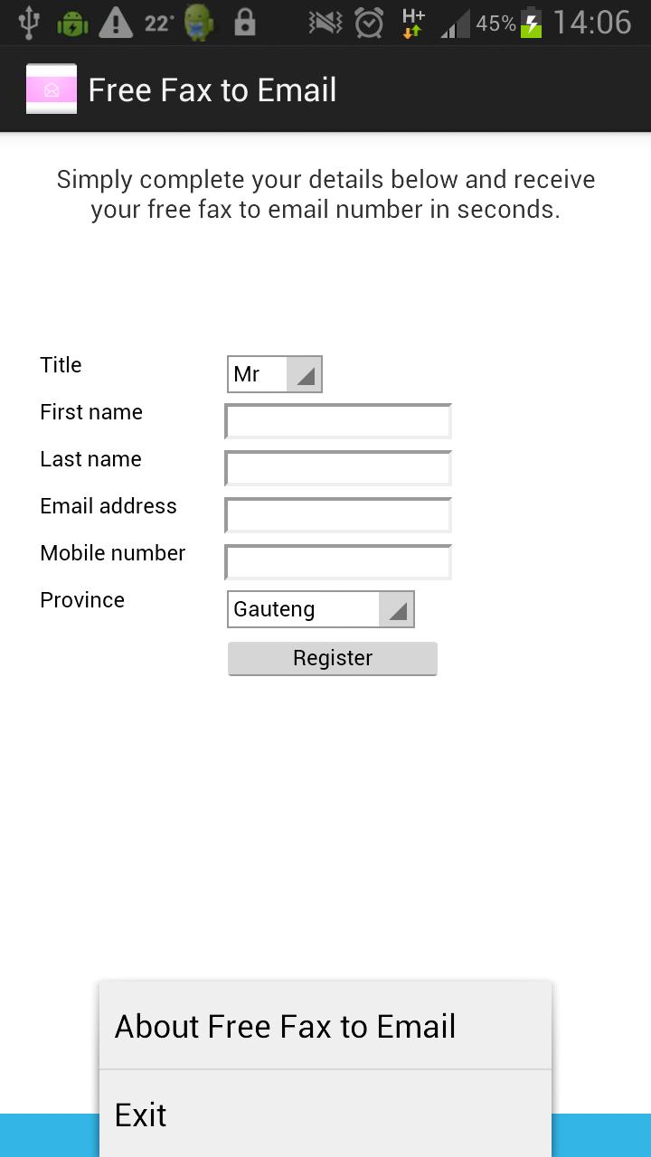 Free Fax to Email SA (New!)