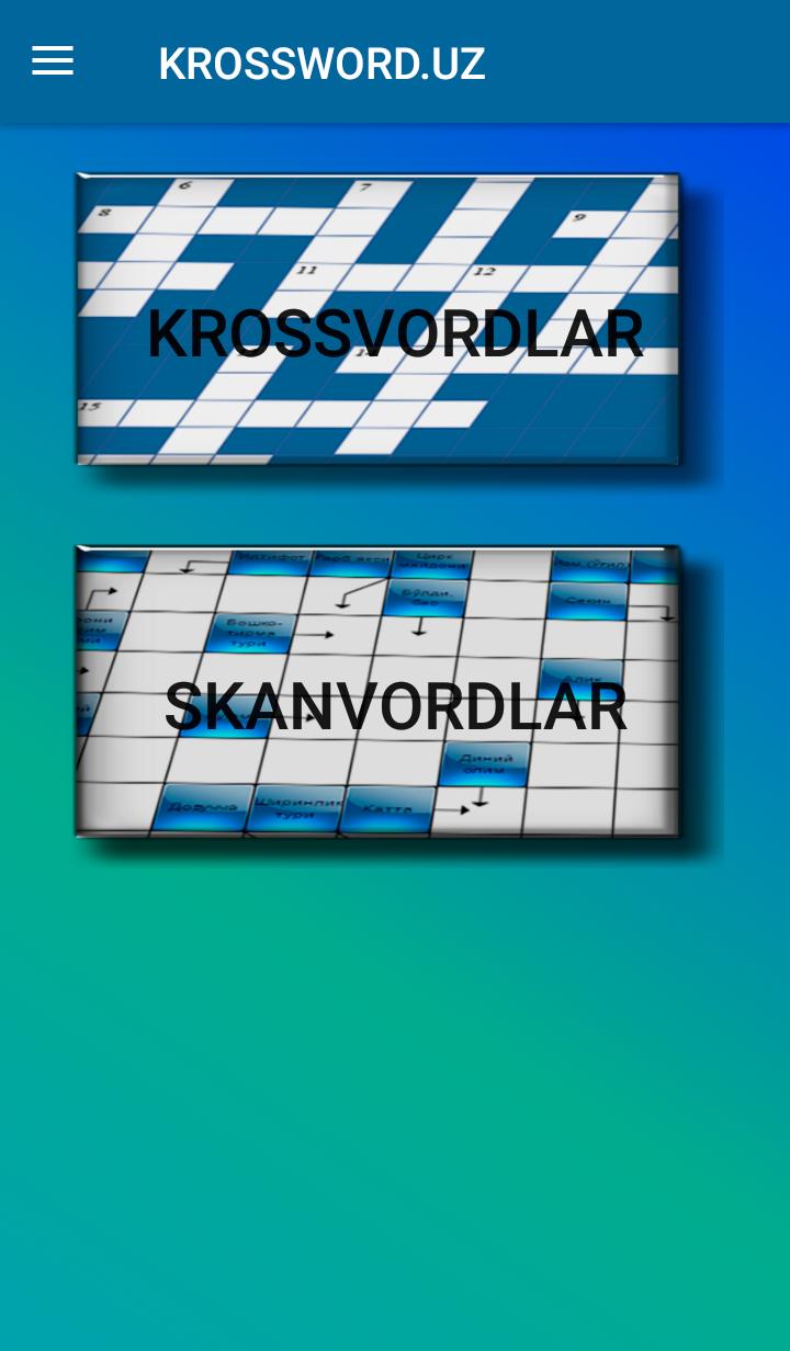 O'zbek skanvord va krossvordi