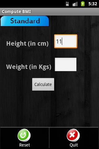 Ad Free BMI Calculator
