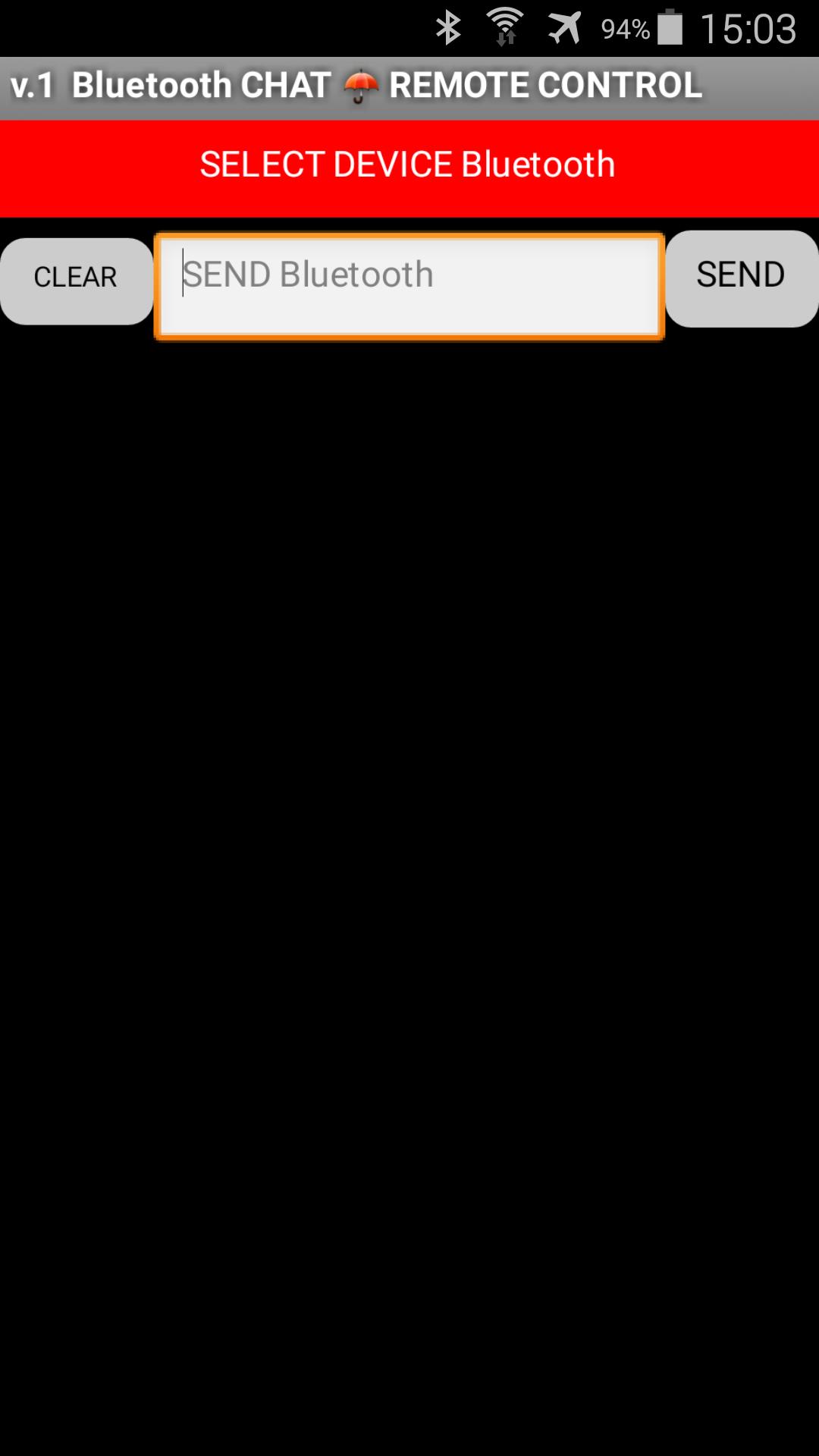 Bluetooth CHAT REMOTE CONTROL