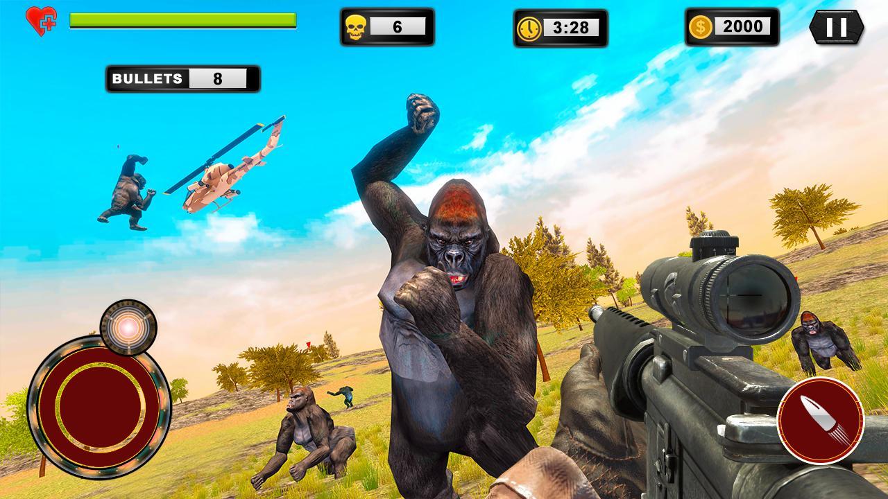 Real Gorilla Hunter Offline Shooting Game