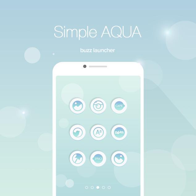 Aqua Buzz Launcher Theme