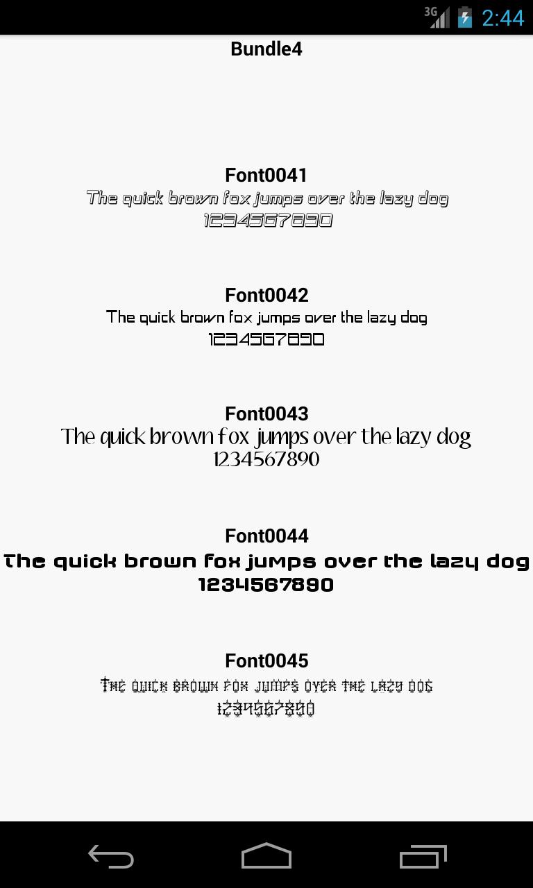 Fonts for FlipFont 4