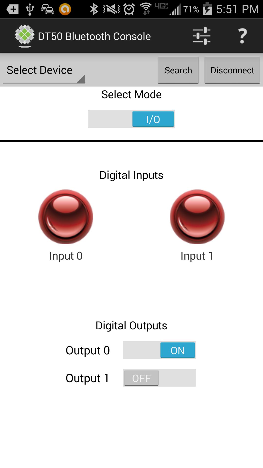 DT50 Bluetooth Console