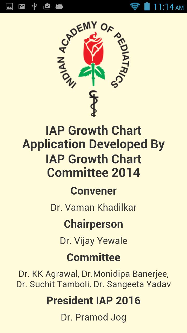 IAP Growth Chart Application