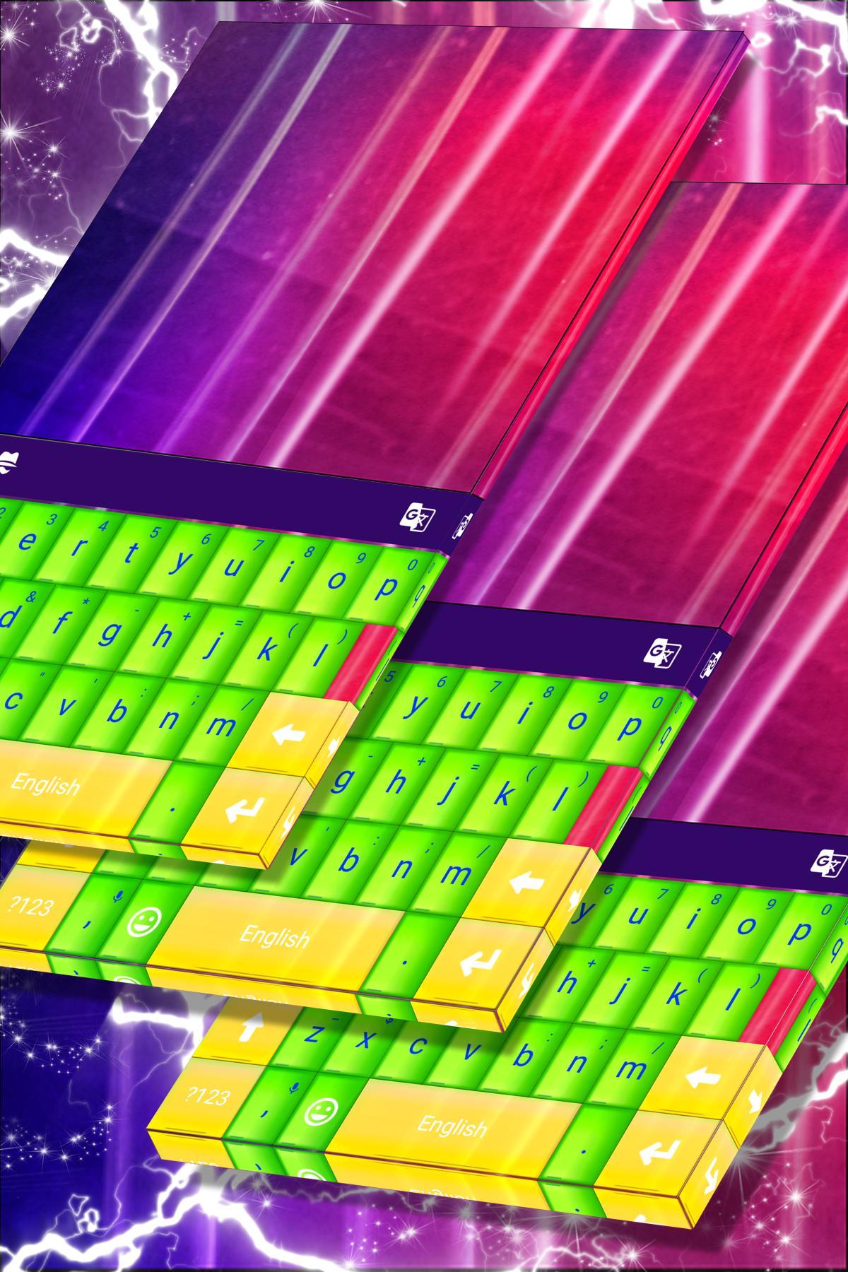 Neon Waves Keyboard Theme